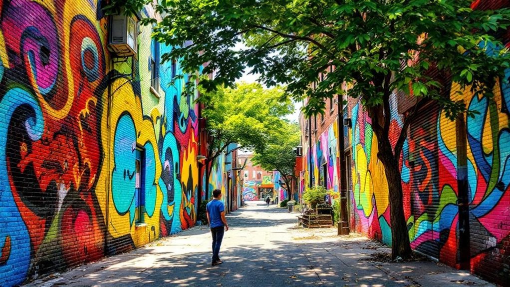 colorful murals in shaw