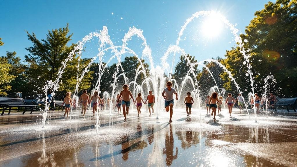 optimal splash pad timing