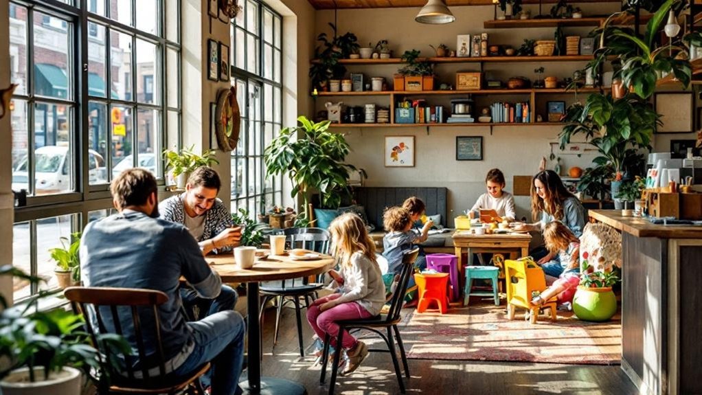 family friendly coffee shop activities